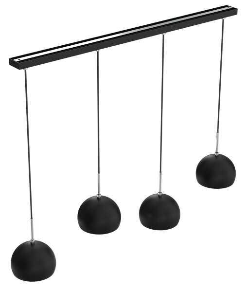 Lampadario su corda COOL 4xE27/60W/230V nero