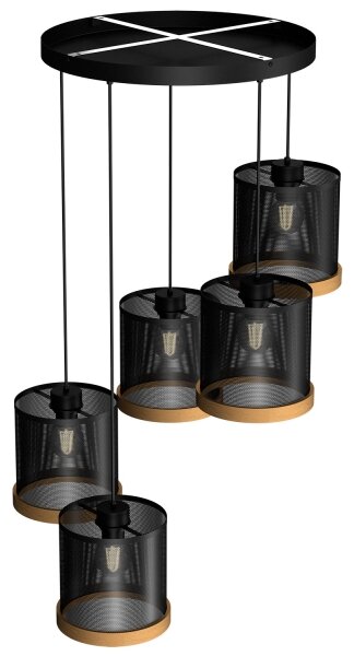 Lampadario a sospensione con filo BERIL 5xE27/60W/230V