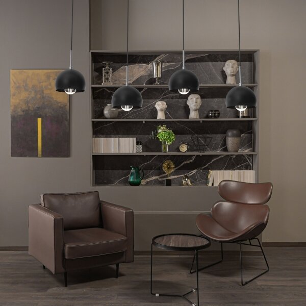 Lampadario su corda COOL 4xE27/60W/230V nero