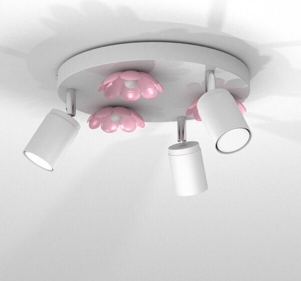 Faretto FLOWER 3xGU10/8W/230V bianco