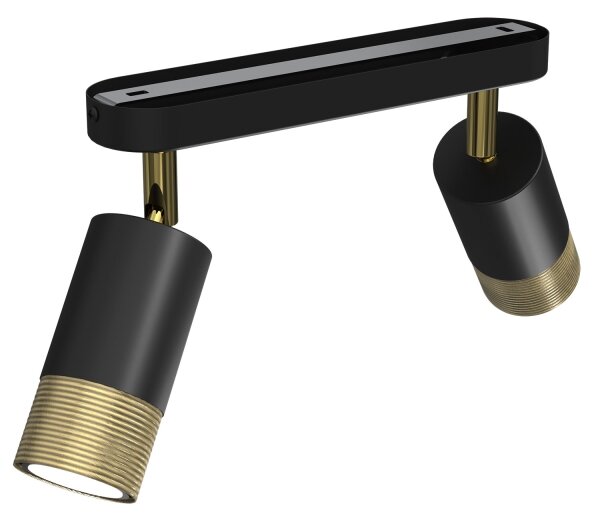Faretto LINK 2xGU10/8W/230V nero/ottone