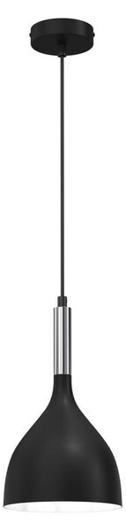 Lampadario a sospensione con filo NOAK 1xE27/15W/230V nero/cromo