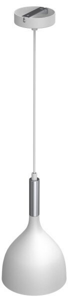 Lampadario a sospensione con filo NOAK 1xE27/15W/230V bianco/cromo