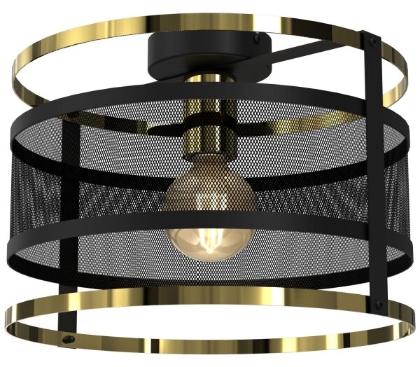 Lampadario a plafone RIM 1xE27/60W/230V nero/oro