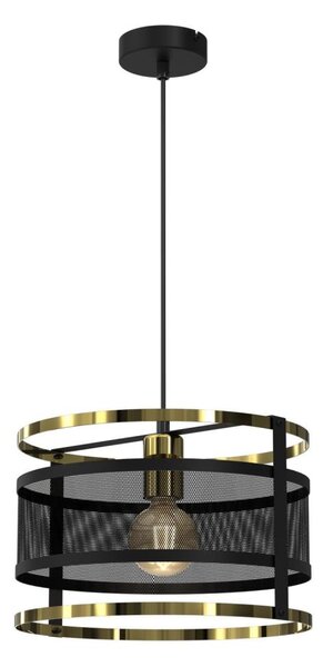Lampadario su corda RIM 1xE27/60W/230V nero/oro