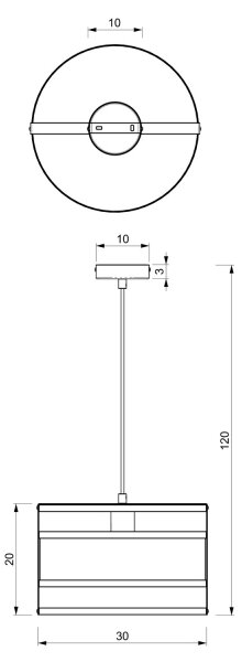 Lampadario su corda RIM 1xE27/60W/230V nero/oro
