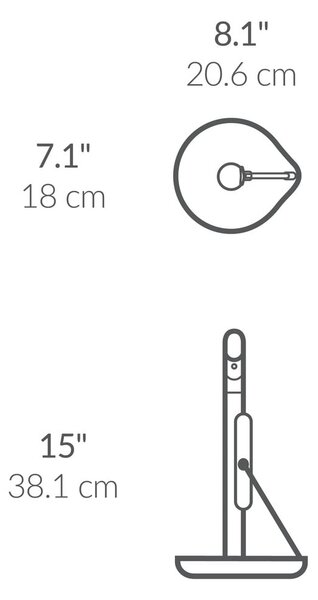 Porta asciugamani da cucina in acciaio nero opaco - simplehuman