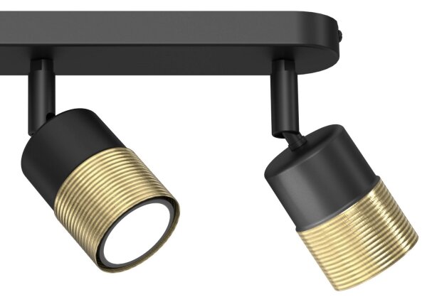 Luce Spot MIZU 3xGU10/8W/230V nero/ottone