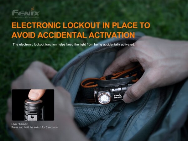 Fenix HM50RV20-Lampada frontale LED ricaricabile 3xLED/USB/1xCR123A IP68 700 lucente 120 h 700 mAh
