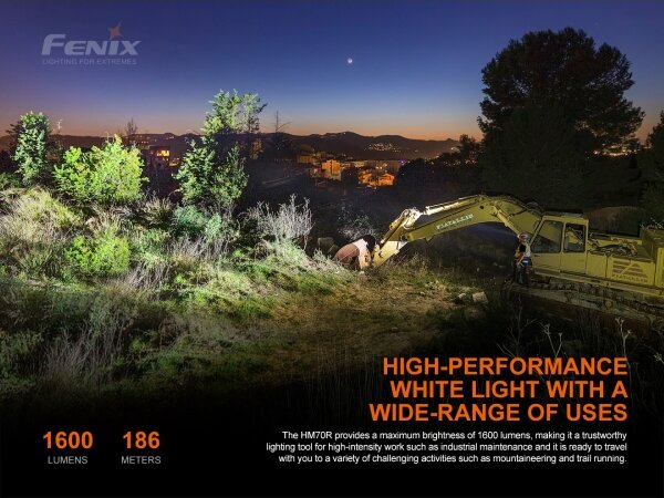 Fenix HM70R - Lampada frontale LED ricaricabile 4xLED/1x21700 IP68 1600 lucente 800 h 5000 mAh