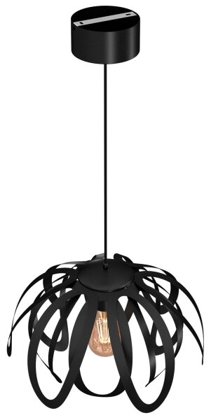 Lampadario a sospensione con filo ORCHID 1xE27/60W/230V nero