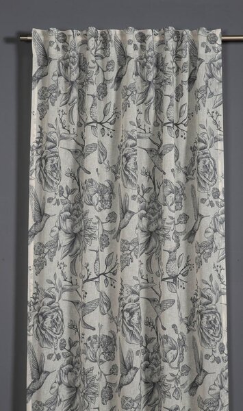 Tenda grigia 135x245 cm Birds and Roses – Sehlbach