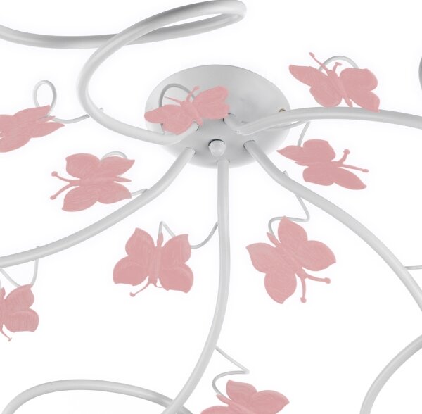 ONLI - Lampadario a plafone per bambini BUTTERFLY 5xE14/6W/230V
