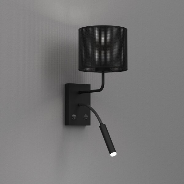Applique LOFT SHADE 1xE27/60W+1xG9/8W/230V nero