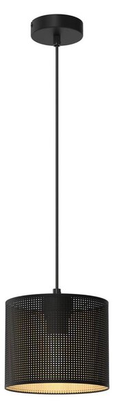 Lampadario a sospensione con filo LOFT SHADE 1xE27/60W/230V diametro 18 cm nero/oro