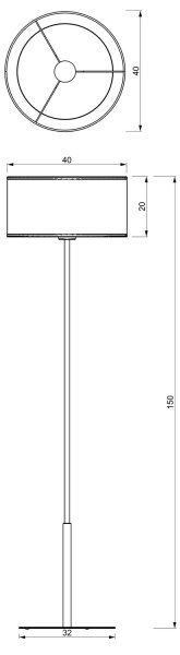 Lampada da terra LOFT SHADE 1xE27/60W/230V nero