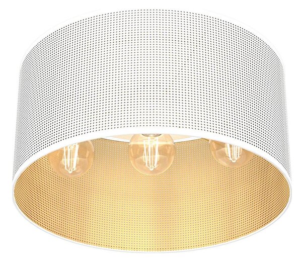 Lampadario a plafone LOFT SHADE 3xE27/60W/230V bianco/oro