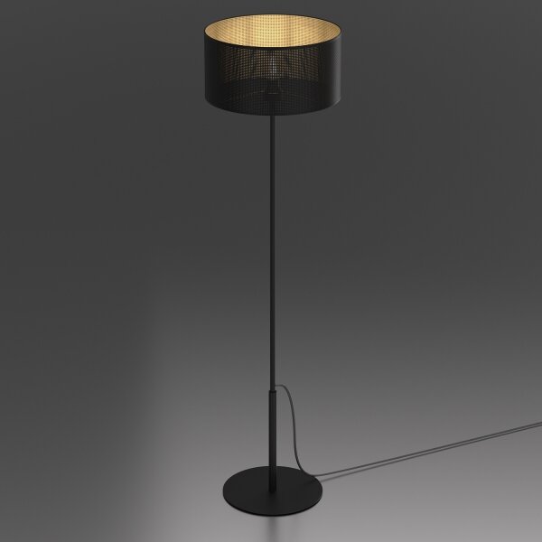 Lampada da terra LOFT SHADE 1xE27/60W/230V nero/oro