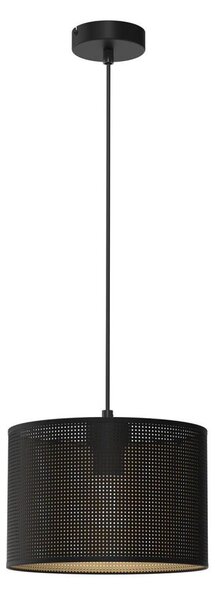 Lampadario a sospensione con filo LOFT SHADE 1xE27/60W/230V diametro 25 cm nero/oro
