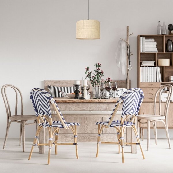 Lampadario a sospensione con filo RATTAN 1xE27/60W/230V diametro 25 cm rattan