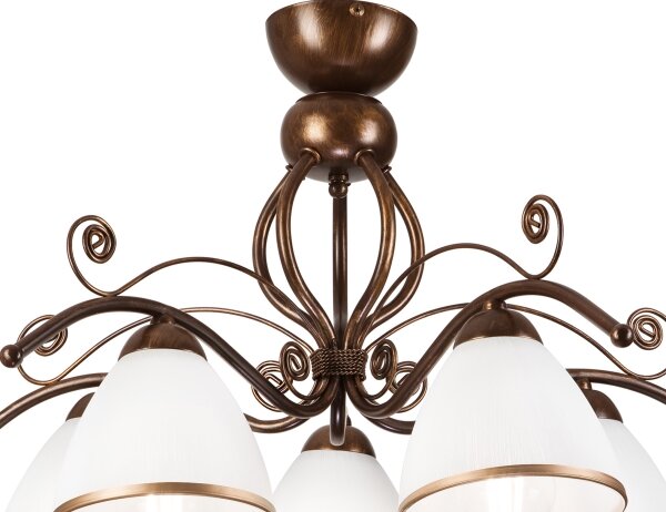 Brilagi - Lampadario a plafone LED ANTICO 5xE27/60W/230V patina di bronzo