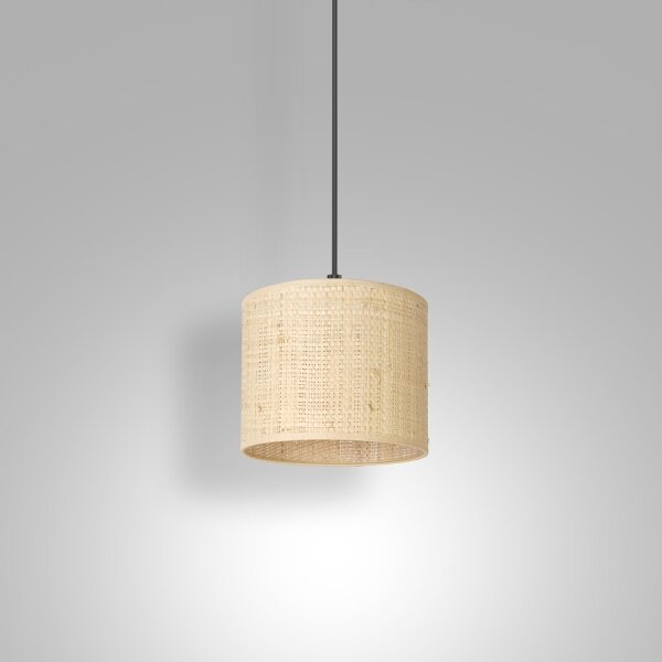 Lampadario a sospensione con filo RATTAN 1xE27/60W/230V diametro 18 cm rattan