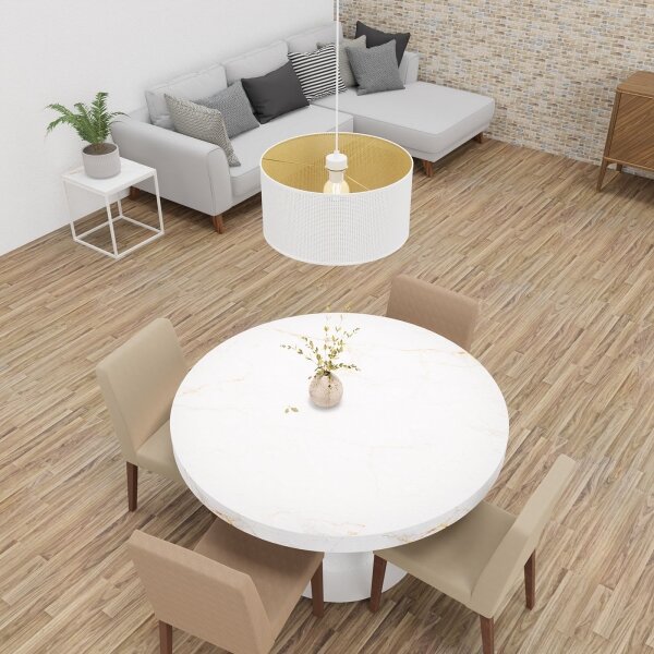 Lampadario a sospensione con filo LOFT SHADE 1xE27/60W/230V diametro 40 cm bianco/oro