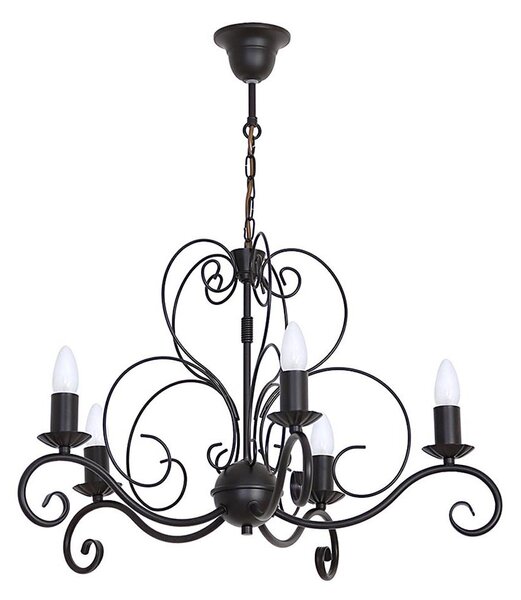 Lampadario a sospensione con catena MAURO 5xE14/60W/230V