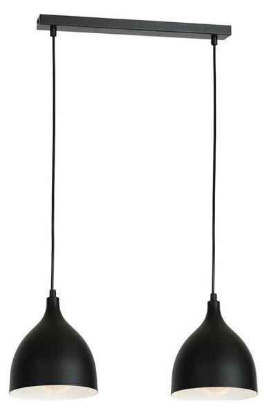 Lampadario a sospensione con filo NOAK 2xE27/15W/230V nero