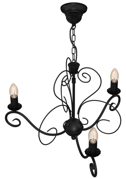 Lampadario a sospensione con catena MAURO 3xE14/60W/230V