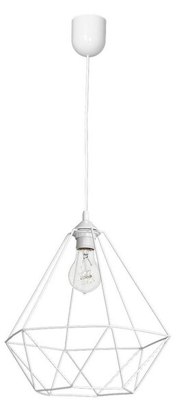 Lampada a sospensione BASKET 1xE27/60W/230V bianco
