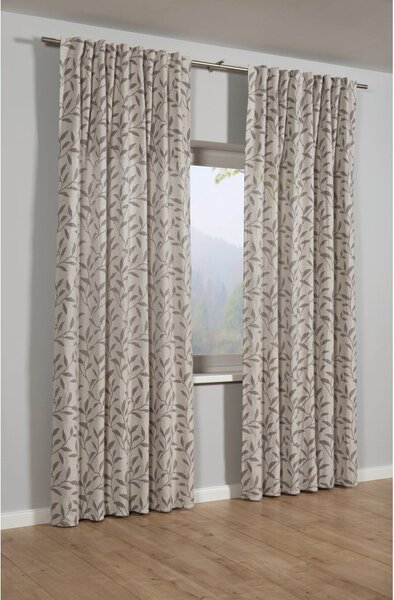 Tenda grigia/beige in misto lino 140x245 cm List – Sehlbach