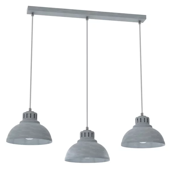 Lampadario a sospensione con filo SVEN 3xE27/15W/230V grigio