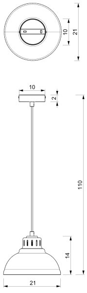 Lampadario a sospensione con filo SVEN 1xE27/60W/230V