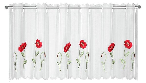 Tenda sottile bianca 155x45 cm Poppies – Sehlbach