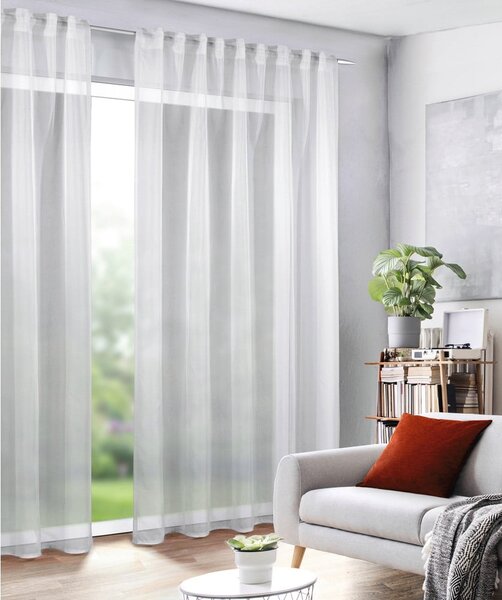 Tenda sottile bianca in voile 135x245 cm Uni – Sehlbach