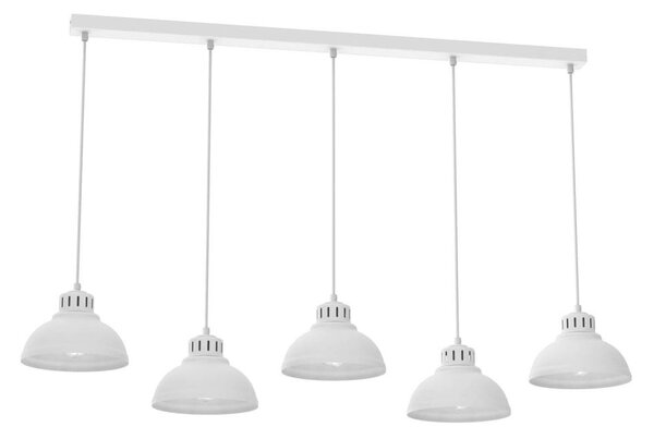 Lampadario a sospensione con filo SVEN 5xE27/15W/230V bianco