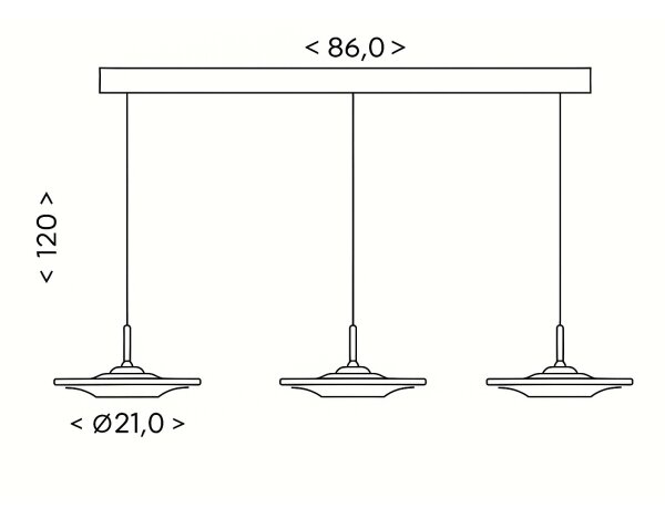 Brilagi - Lampada a sospensione LED su cavo VERANO 3xLED/15W/230V