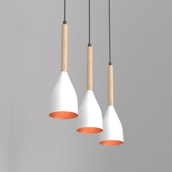 Lampadario a sospensione con filo MUZA 3xE27/60W/230V