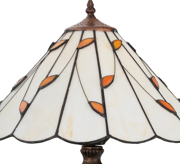 Brilagi - Lampada da tavolo Tiffany FOLIA in vetro colorato, 2xE27/60W/230V