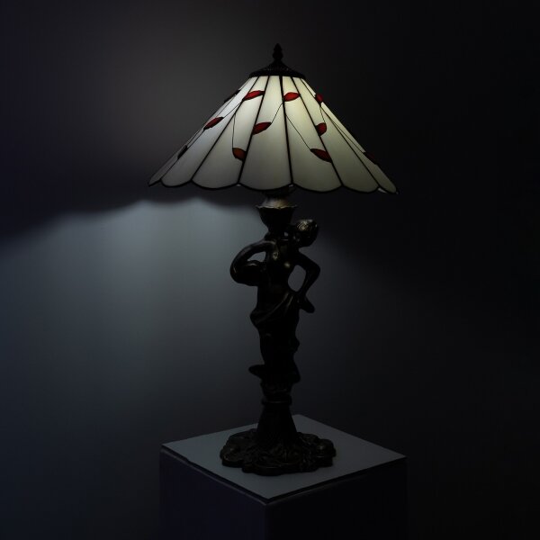 Brilagi - Lampada da tavolo Tiffany in vetro colorato FOLIA 1xE27/60W/230V