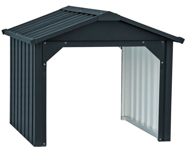 Casetta Box da Giardino 77,5x82,9x65,5 cm in Acciaio Zincato Antracite
