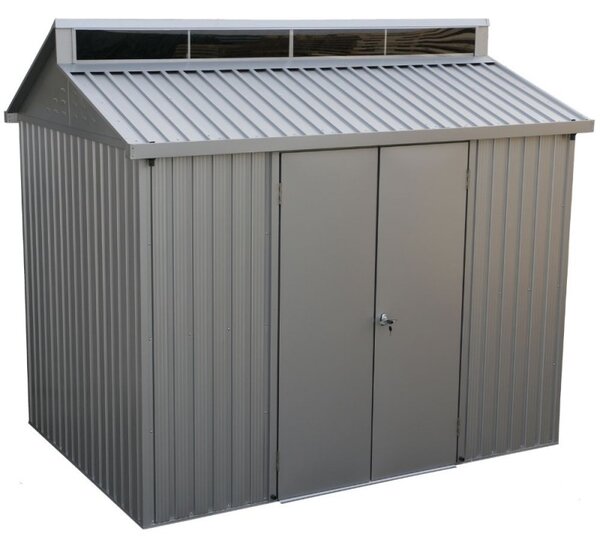 Casetta Box da Giardino 263,2x182,5x230,5 cm in Alluminio Grigio