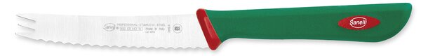 Coltello per Agrumi Lama 11 cm Manico Antiscivolo Sanelli Premana Verde/Rosso