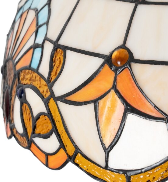 Brilagi - Lampada da terra Tiffany a vetri colorati MIRABELLA 2xE27/60W/230V