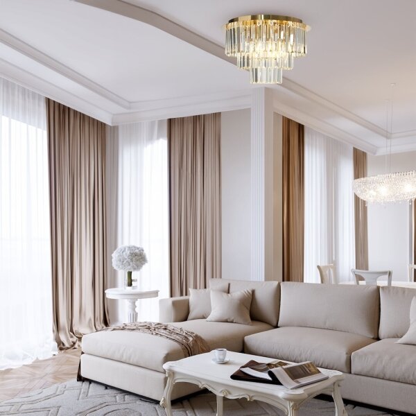 Plafoniera MILANO 6xE14/40W/230V oro