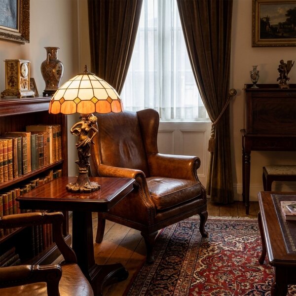 Brilagi - Lampada da tavolo in vetro Tiffany SIENNA 1xE27/60W/230V