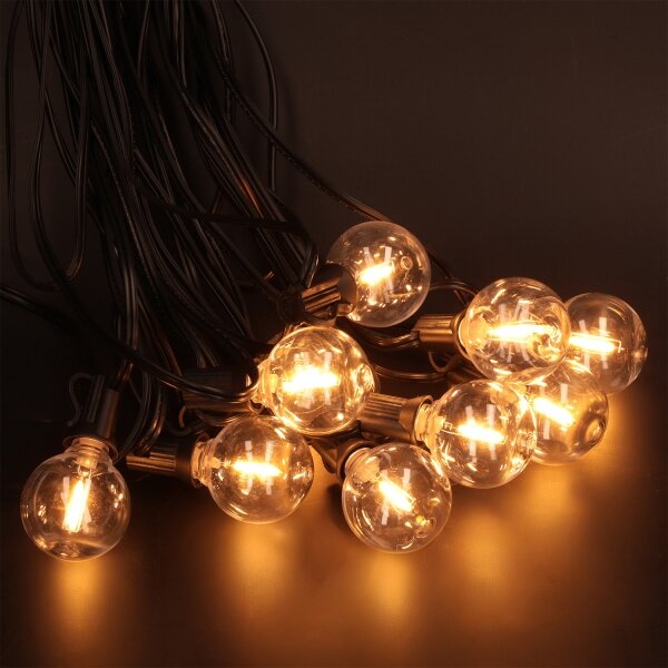 Brilagi - Catena decorativa LED da esterno GIRLANDA 25xE12 20 m nera IP44 bianco caldo