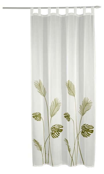 Tenda sottile bianca/verde in voile 135x245 cm – Sehlbach
