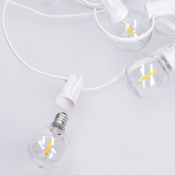 Brilagi - Catena decorativa LED da esterno GIRLANDA 25xE12 20m bianco IP44 bianco caldo